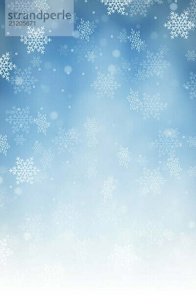 Christmas background blue Christmas background Christmas card with snow winter snowflakes and text free space Copyspace in Stuttgart  Germany  Europe