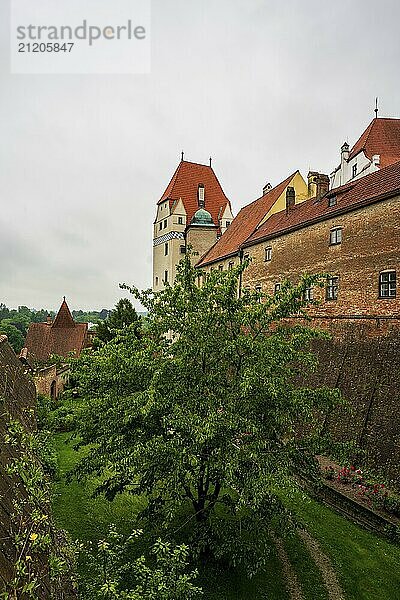 View of Trausnitz Castle in Landshut  Germany  Europe