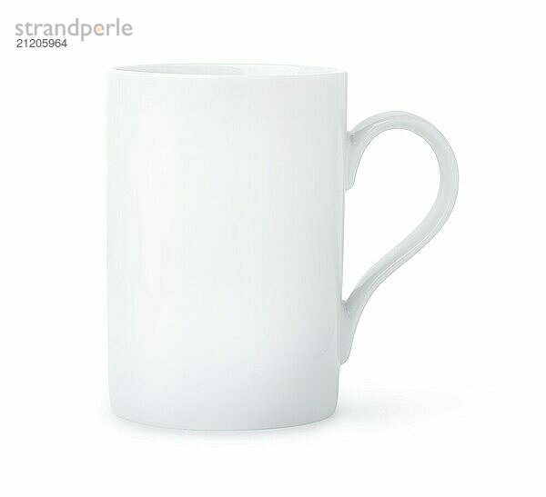 Empty tea cup isolated on a white background