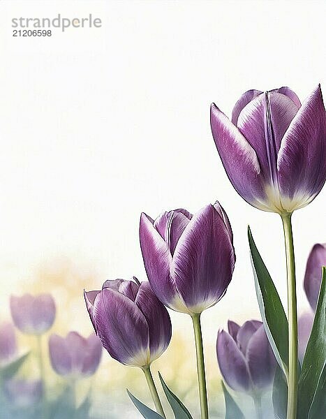 Purple tulips on a white background. Flowers isolated  photo studio