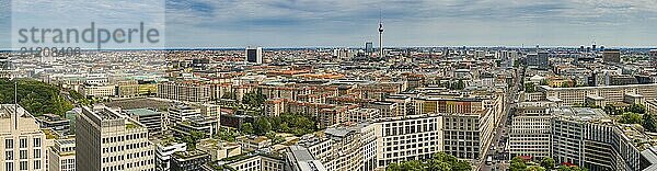 Berlin Deutschland  hohe Winkel Ansicht Panorama Skyline am Potsdamer Platz Geschäftsviertel