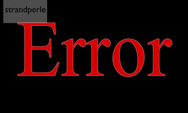 ERROR red word on black background