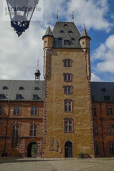 View of Johannisburg Castle in Aschaffenburg  Germany  Europe