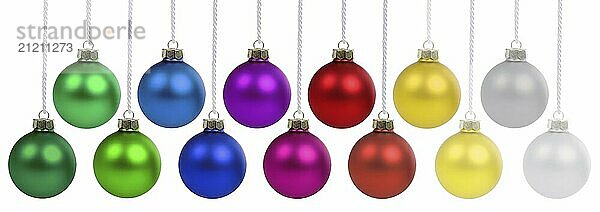 Christmas baubles hanging jewellery baubles decoration freestanding isolated in Stuttgart  Germany  Europe