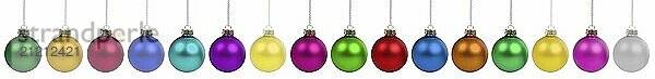 Christmas baubles Christmas decoration baubles ball banner in a row clipping in Stuttgart  Germany  Europe