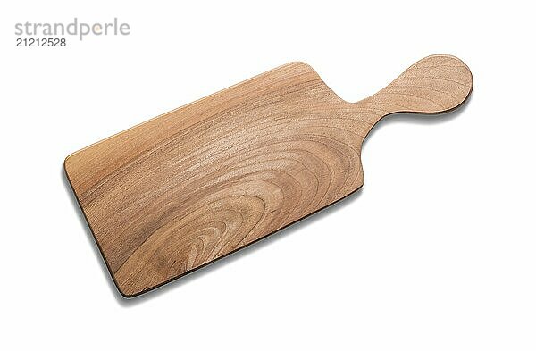 New wooden cutting board isolated on a white background