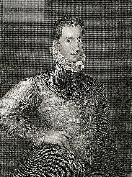 Sir Philip Sidney  1554-1586  an English poet  courtier  scholar and soldier