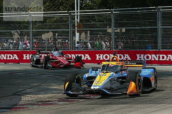 FELIX ROSENQVIST (6) of Varnamo  Sweden runs through the streets during the Honda Indy Toronto in Toronto  ON  CAN