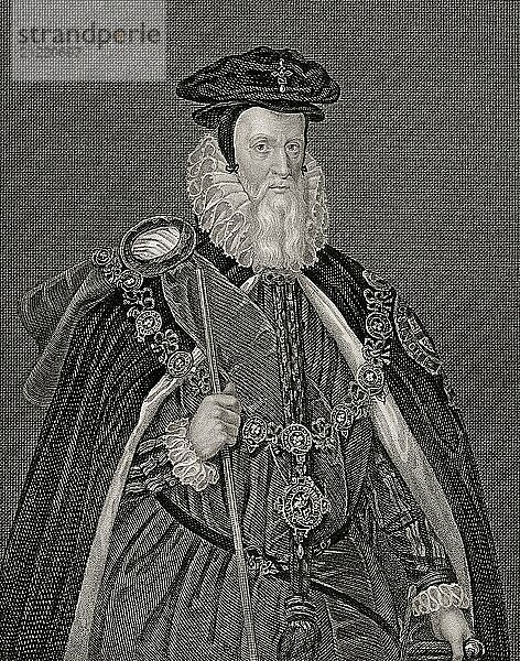 William Cecil  1st Baron Burghley or Burleigh  1520-1598  an English statesman  the chief advisor of Queen Elizabeth I