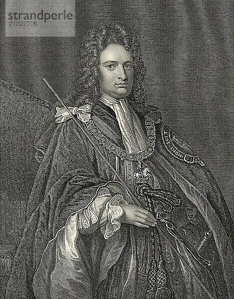 Robert Harley  1st Earl of Oxford and Earl Mortimer  1661-1724  a British politician and statesman