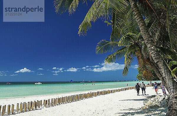 Station 2 Hauptstrandbereich des Tropenparadieses auf der Insel Boracay auf den Philippinen