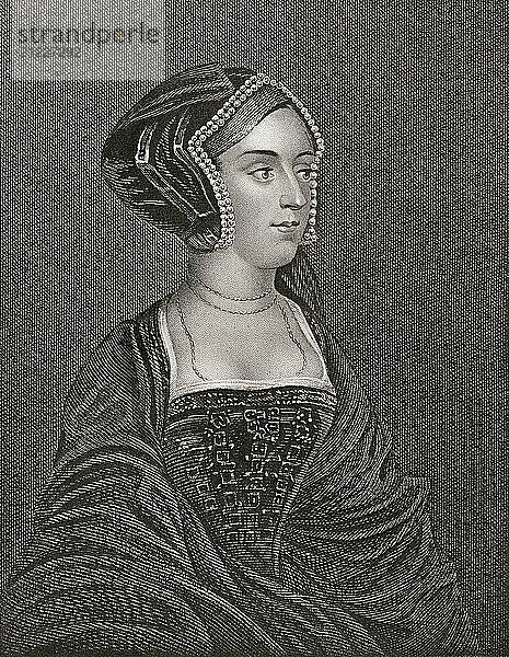 Anne Boleyn  1501-1536  Queen of England from 1533 to 1536 as the second wife of King Henry VIII