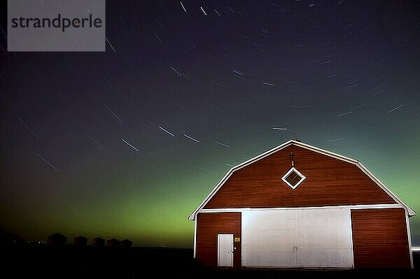 Star Trails Night Photography Saskatchewan Canada dark