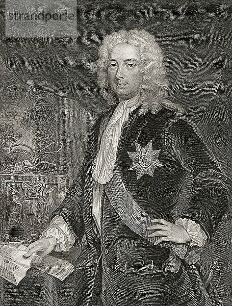 Sir Robert Walpole  1st Earl of Orford  1676-1745  a British statesman  the first Prime Minister of Great Britain