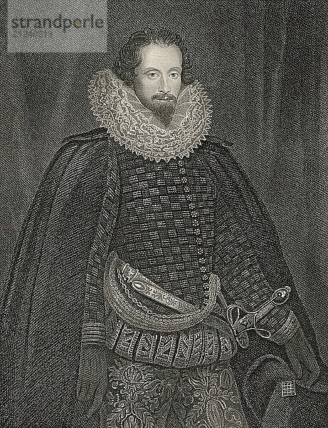 Robert Devereux  2nd Earl of Essex  1565-1601  an English nobleman and a favourite of Elizabeth I