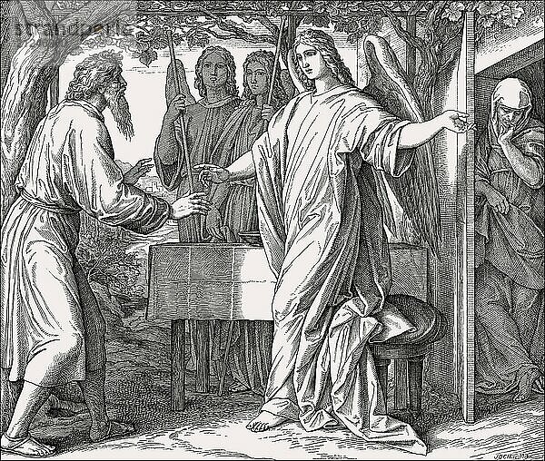 Die drei Besucher Abrahams  Altes Testament  von Julius Schnorr von Carolsfeld  1860