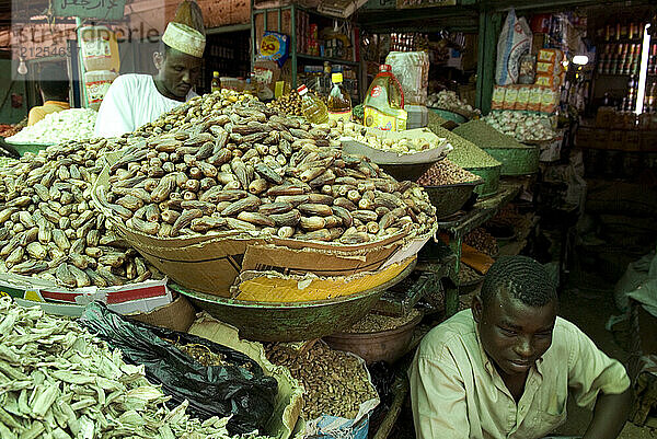 One of the stalls on Hai el-Arab Souq in Omdurman  Sudan.