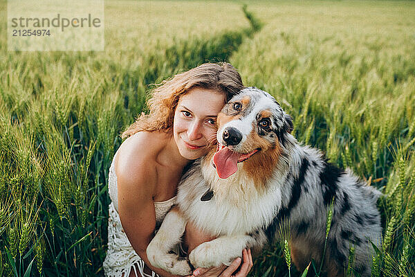 capturing the bond between humans and pets in a natural setting