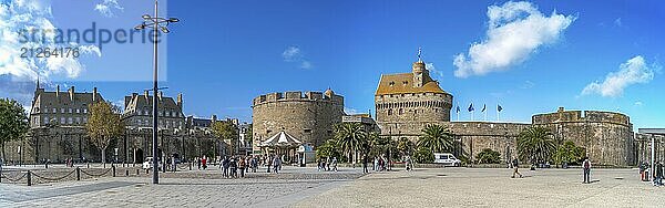 Stadtmauer Panorama St. Malo Frankreich