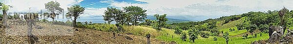 Panorama Landschaft und Natur der Insel Ometepe in Nicaragua. Schönheit in der Natur