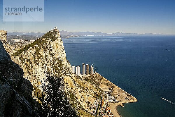 Schöner Landschaftsblick von Gibraltar in Spaniens Südküste