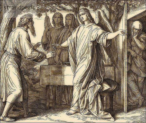 Die drei Besucher Abrahams  Altes Testament  von Julius Schnorr von Carolsfeld  1860