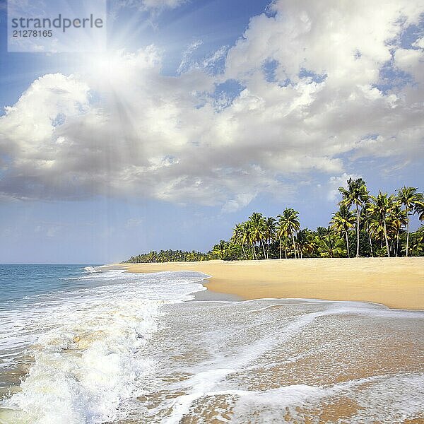 Schöne Strandlandschaft  Ozean in Indien