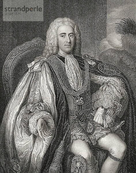 Thomas Pelham Holles  1st Duke of Newcastle upon Tyne und 1st Duke of Newcastle under Lyne  1693 1768  britischer Whig Staatsmann