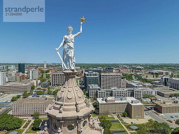 Luftaufnahme des Texas State Capitol Building in der Stadt Austin  Texas