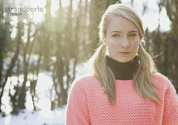 Portrait of Teenage Girl Outdoors