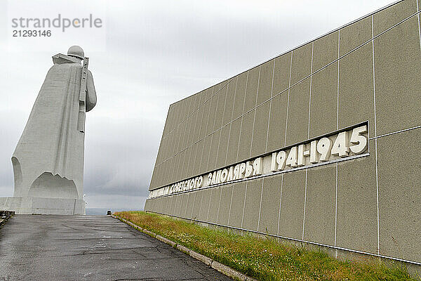 The WWII Patriotic War Memorial (known as the Alesha-memorial) in the Russian seaport city of Murmansk  Murmansk Oblast  Russia  Arctic  Europe