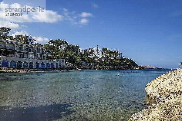 Portinatx  Spain  3 February  2024: the idyllic vwhitewashed village and natural harbour of Portinatx in northern Ibiza  Europe