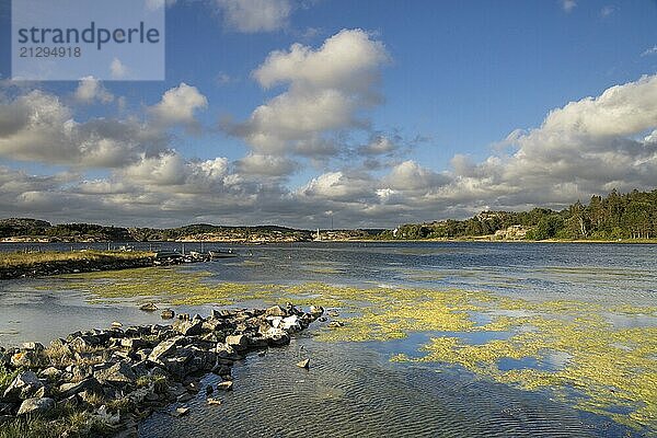 Nice evening light at the coast near the Swedish village Havstenssund in the province Bohuslan