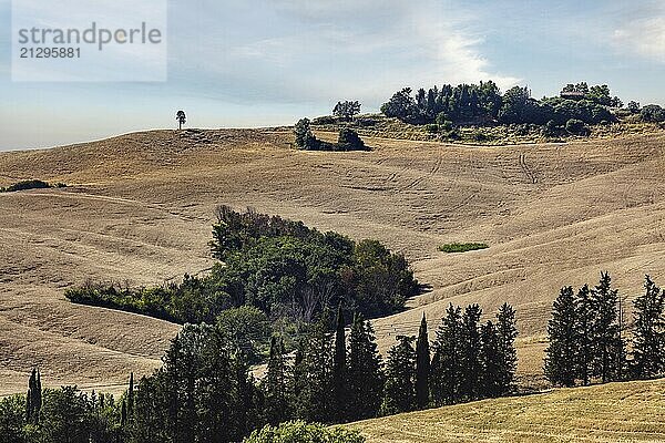 Beautiful Tuscan rural scenery atmosphere. Italia