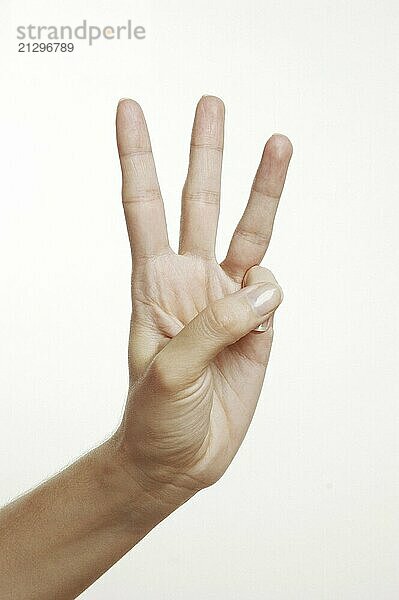 Hand Sign on white background