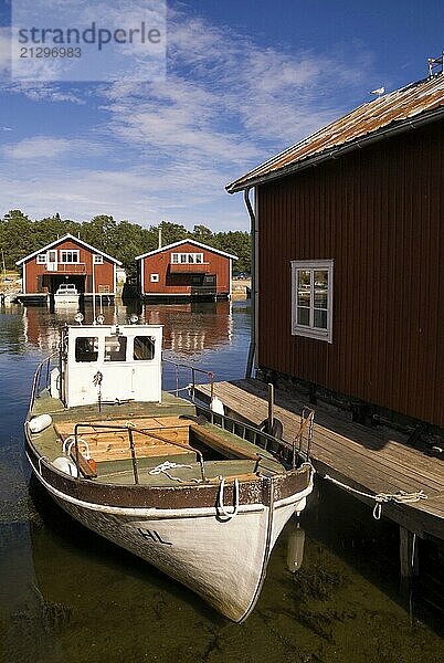 The Swedish fishing village Holick near Hudiksvall on the Baltic sea