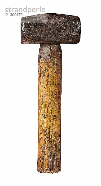 Isolated Grungy Hammer Or Mallet Or Sledgehammer On A White Background