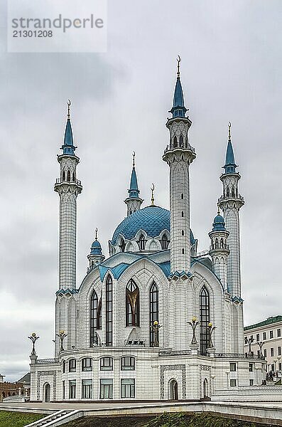 Qolsarif Mosque located in Kazan Kremlin  Russia  Europe