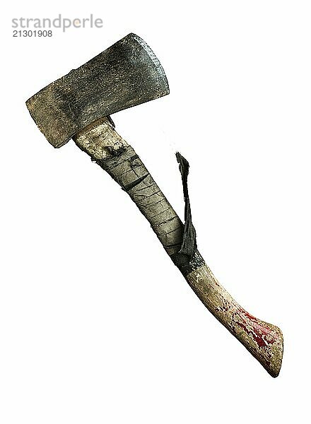 Isolated Grungy Old Hand Axe WIth A White Background