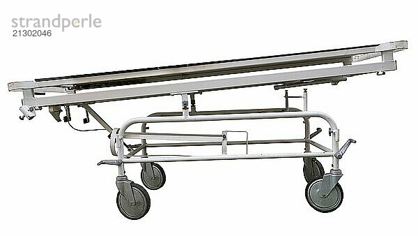 Isolated Vintage Hospital Stretcher On White Background