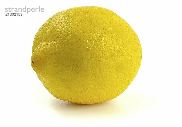 Yellow lemon isolated on white background close up