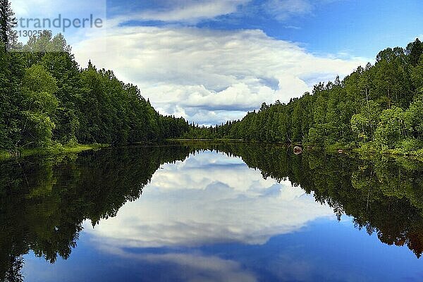 Beautiful landscape with lake in Karelia