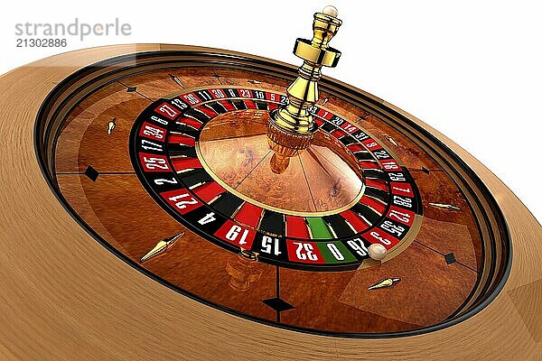 Roulette  built in three-dimensional program  on a white background