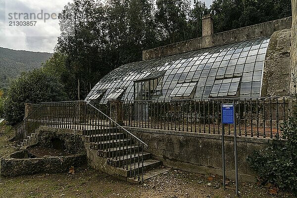 Portoferraio  Italy  14 November  2023: view of the greenhouse at the Napoleon Bonaparte summer residence of Villa San Martino on Elba Island  Europe