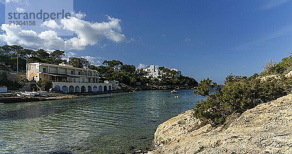 Portinatx  Spain  3 February  2024: the idyllic vwhitewashed village and natural harbour of Portinatx in northern Ibiza  Europe