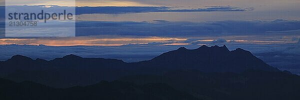 Colorful morning clouds over Mount Pilatus