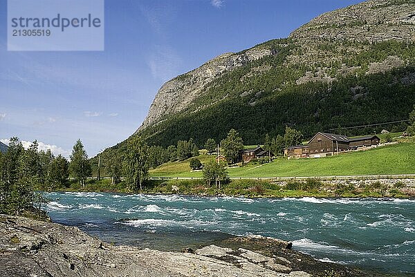 The Otta river near the Norwegian village Skjak