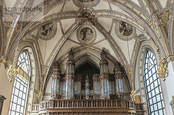 Norrmalm  Stockholm  Sweden  07 24 2019 The interior of the church of Saint Clare or Klara kyrka  a luteran Parish church  Europe