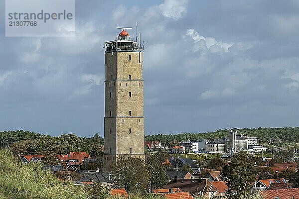 The Brandaris historic lighthouse on the island of Terschelling in the northern Netherlands. It is the oldest working lighthouse in the Netherlands dates from 1594