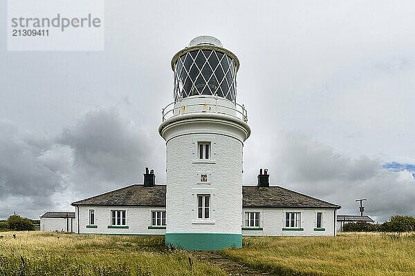 A vertical view of the St Bees Ligthouse in northern England